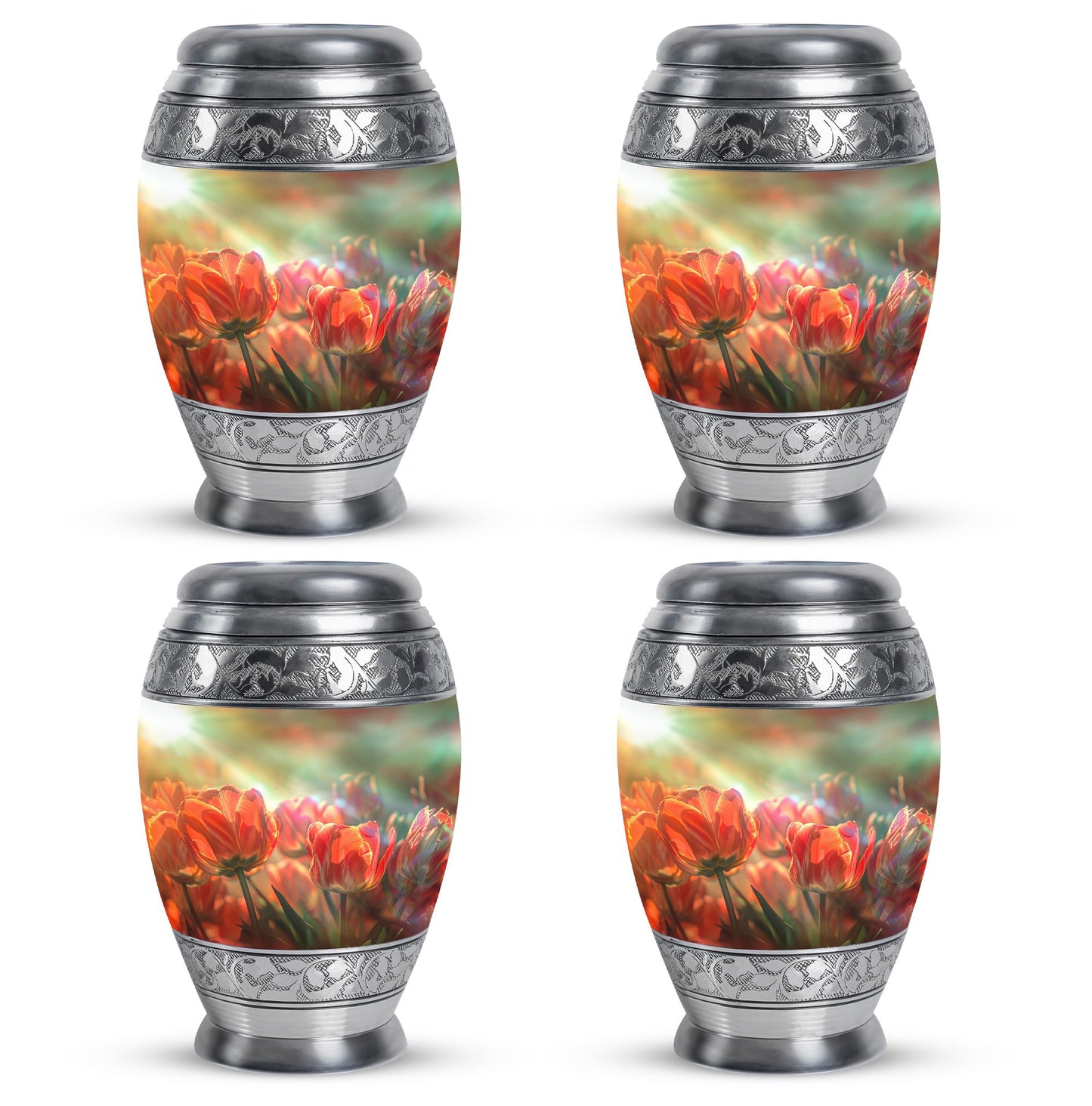 Tulips Theme 3 Inch Keepsake Pack of 4