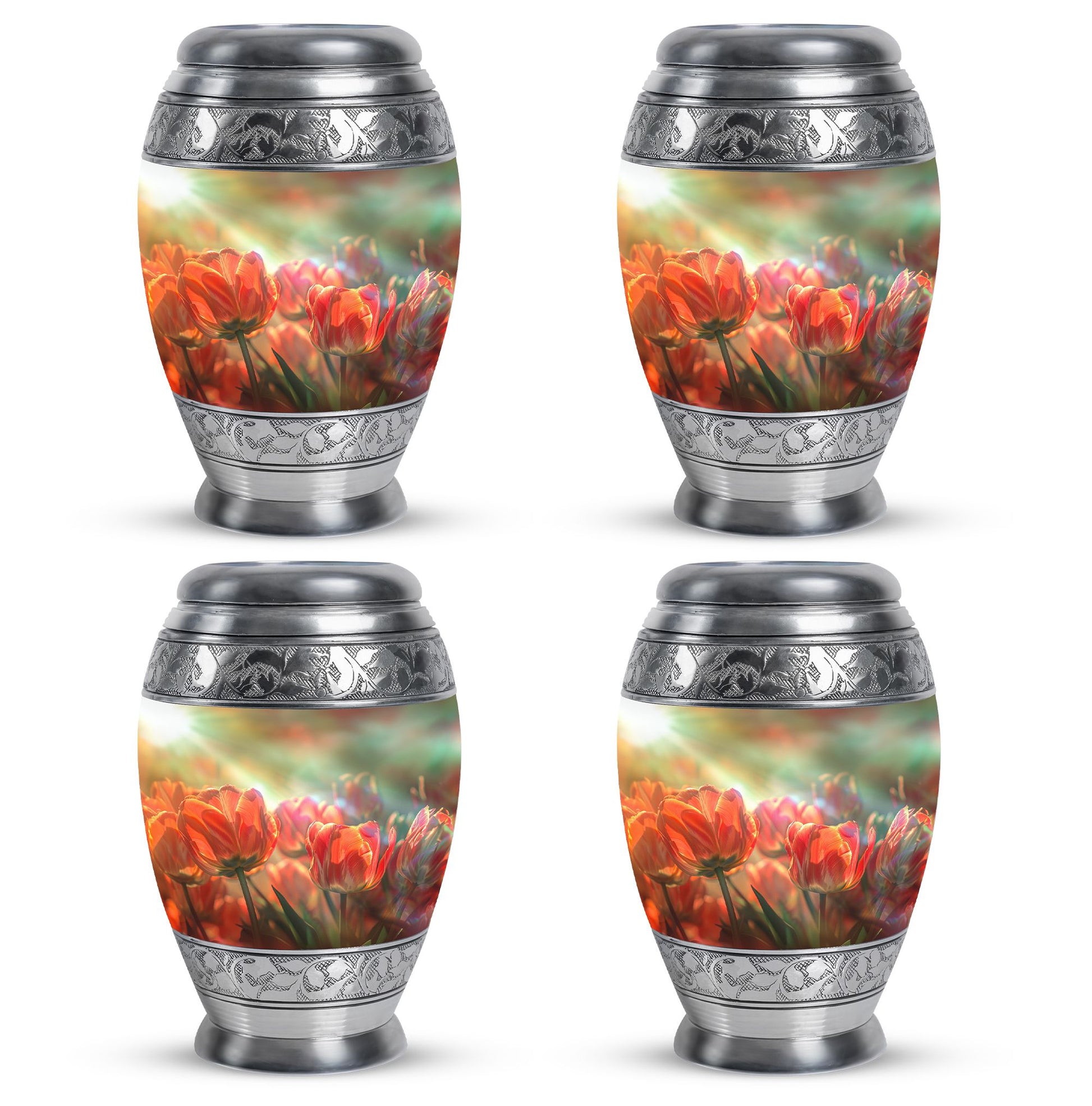 Tulips Theme 3 Inch Keepsake Pack of 4