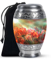 Tulips Theme Large Urn 10 Inch