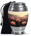 Lotus Theme Large Urn 10 Inch