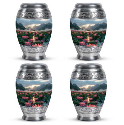 Lotus Theme 3 Inch Keepsake Pack of 4