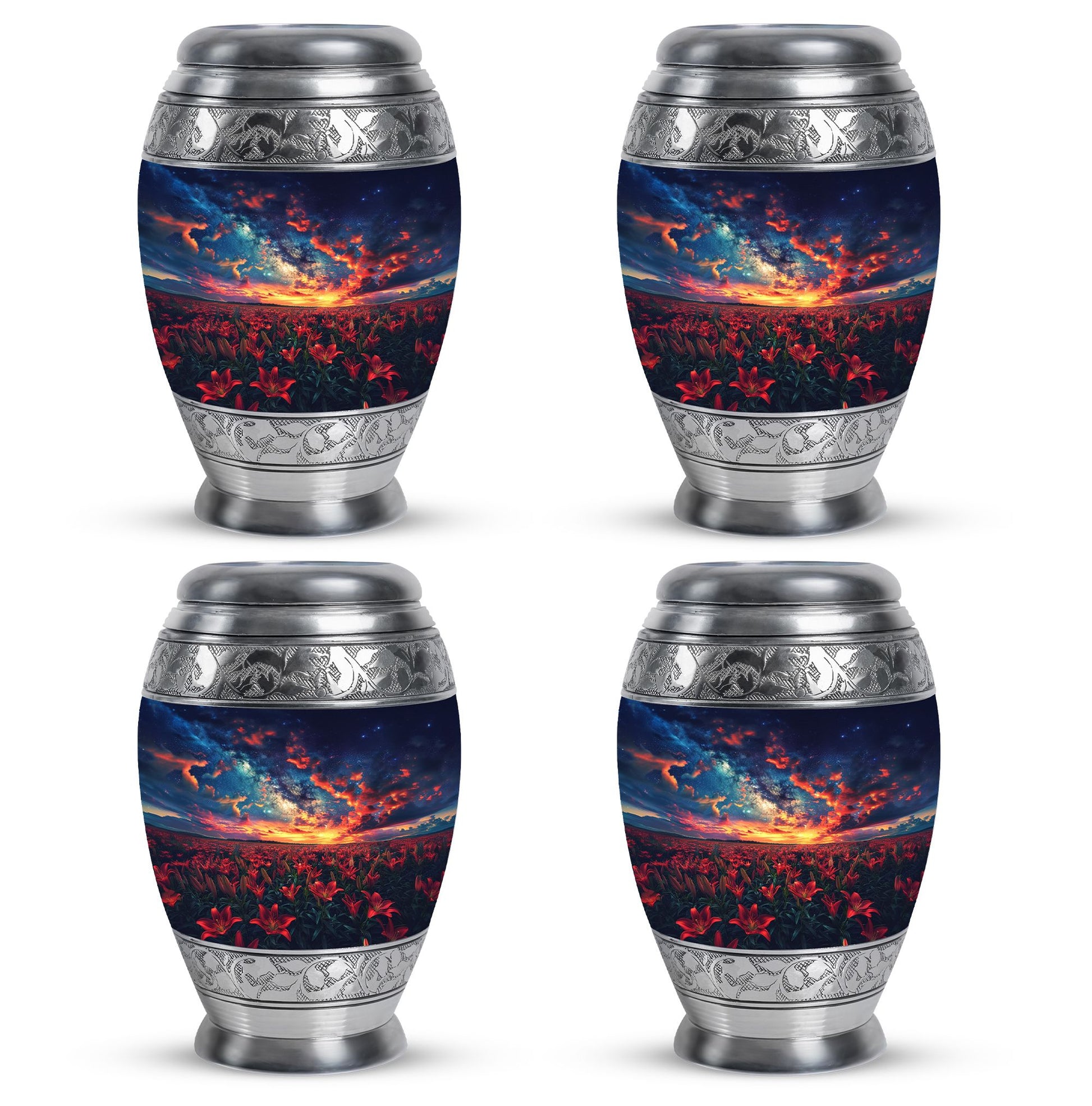 Lily Theme 3 Inch Keepsake Pack of 4