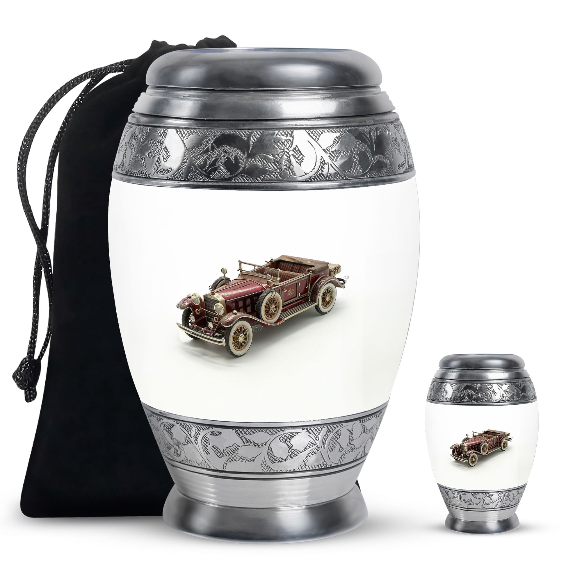 Car Theme Large Urn With 1 Keepsake Urn