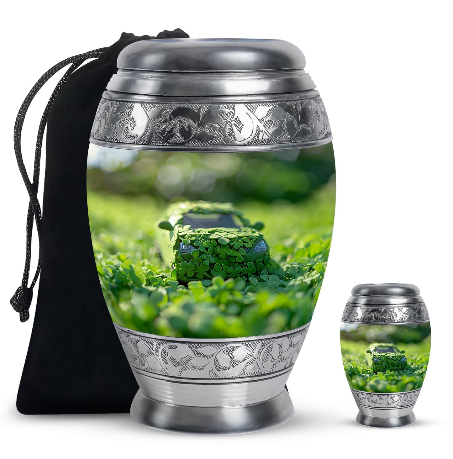 Car Theme Large Urn With 1 Keepsake Urn