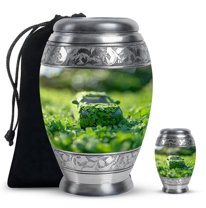 Car Theme Large Urn With 1 Keepsake Urn