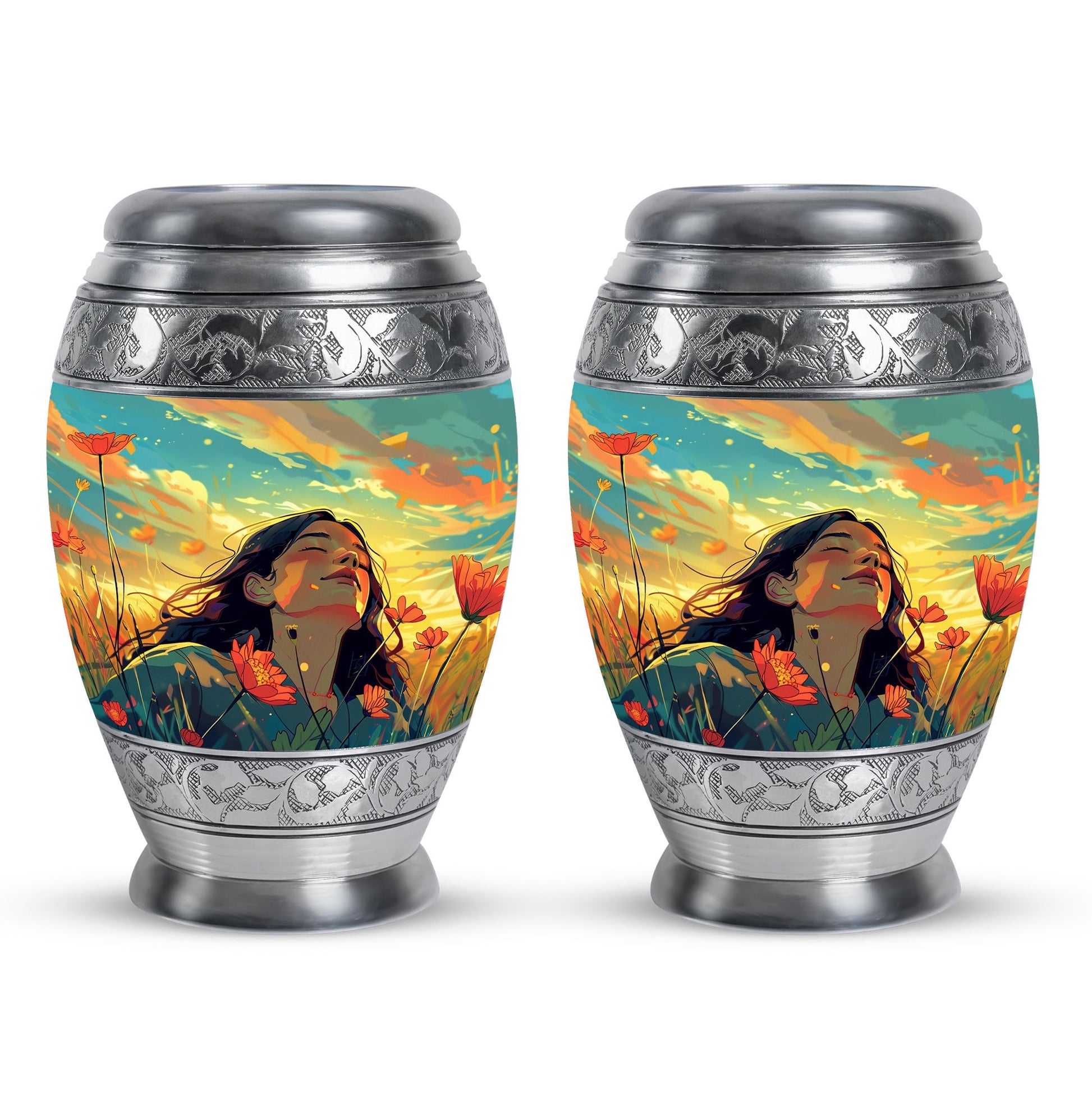 Flower Theme 3 Inch Keepsake Pack of 2