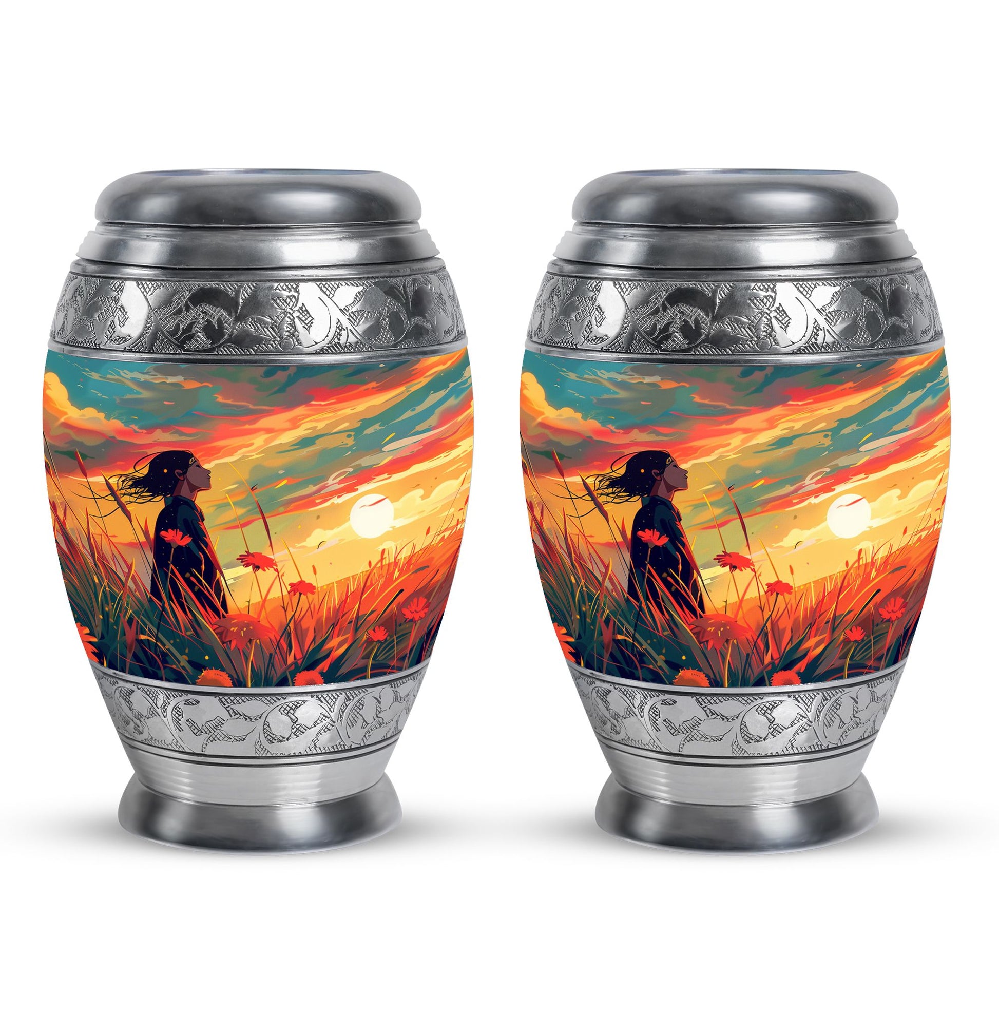 Flower Theme 3 Inch Keepsake Pack of 2