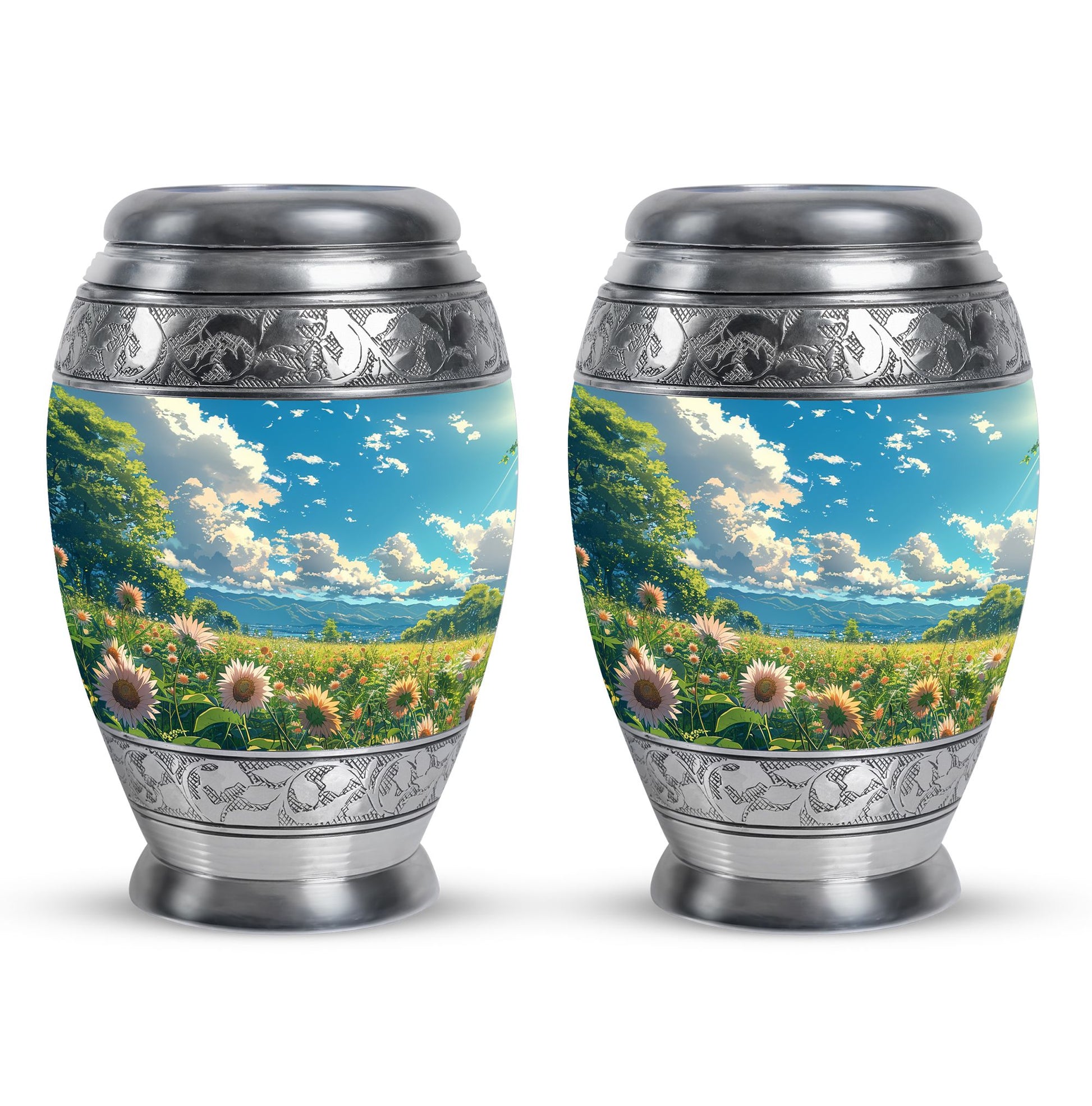 Flower Theme 3 Inch Keepsake Pack of 2