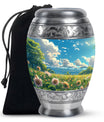 Flower Theme Large Urn 10 Inch