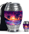 Sunset Theme Large Urn With 1 Keepsake Urn