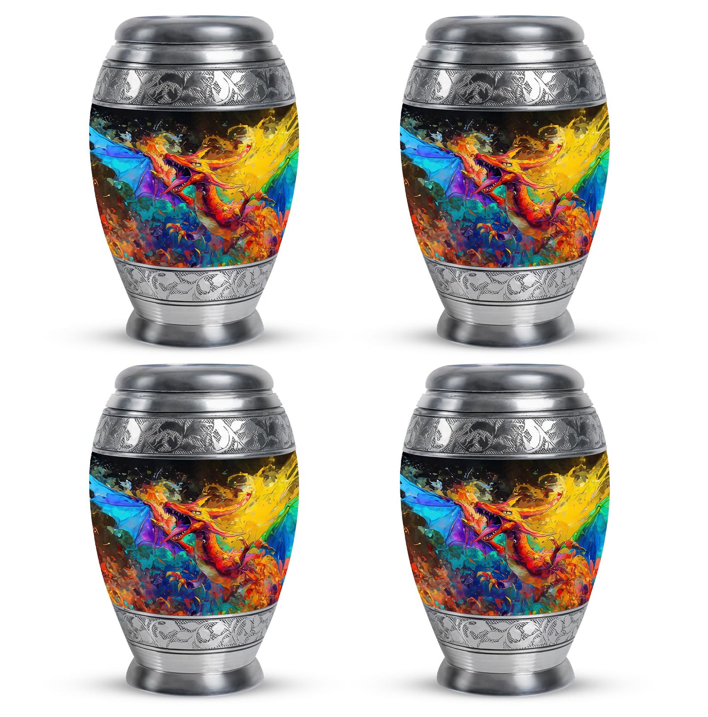 Dragon Theme 3 Inch Keepsake Pack of 4