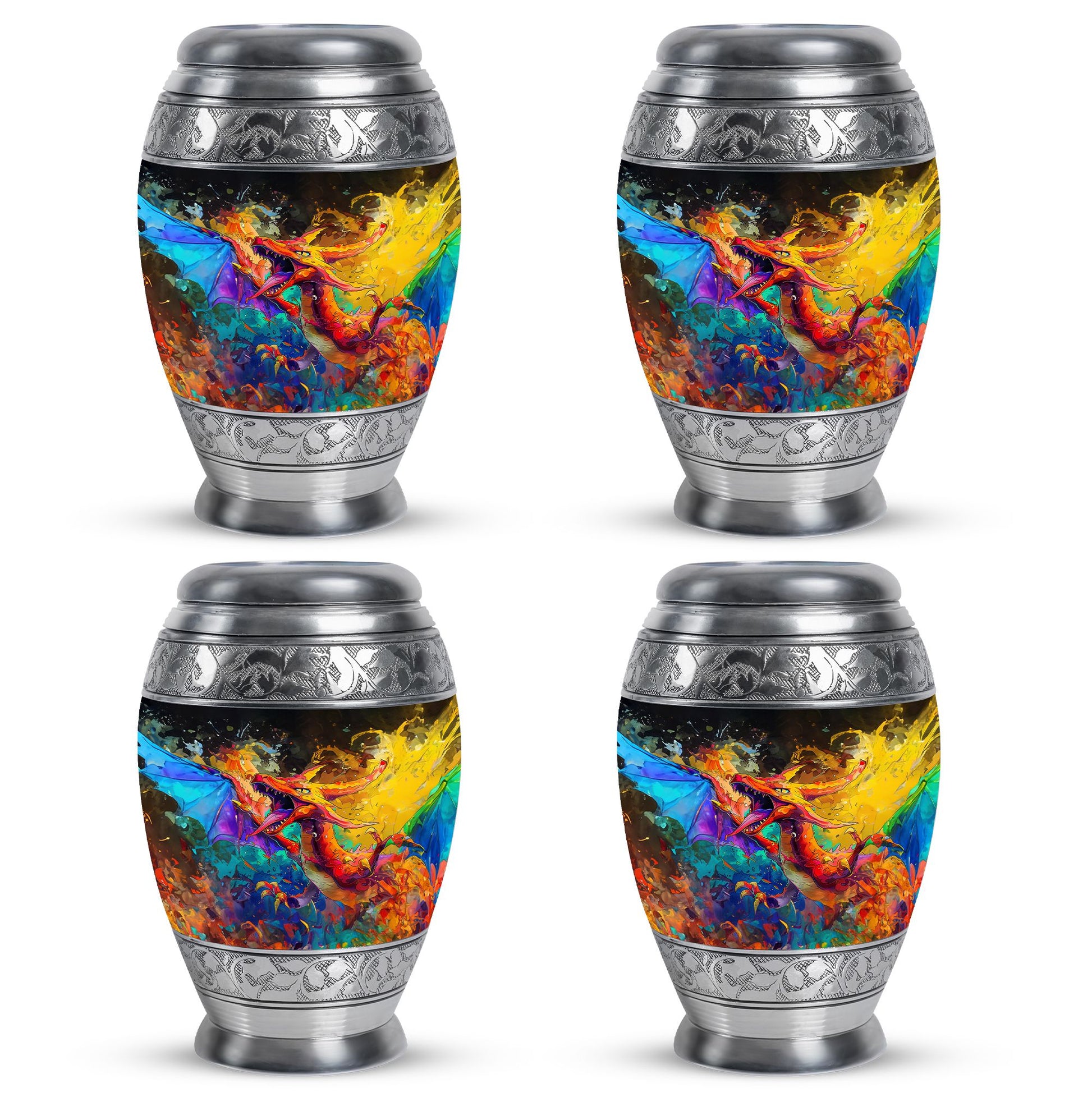 Dragon Theme 3 Inch Keepsake Pack of 4