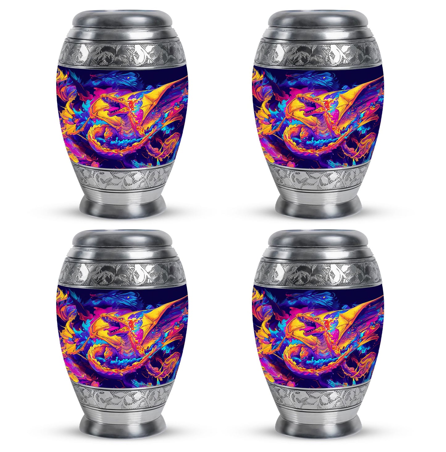 Dragon Theme 3 Inch Keepsake Pack of 4