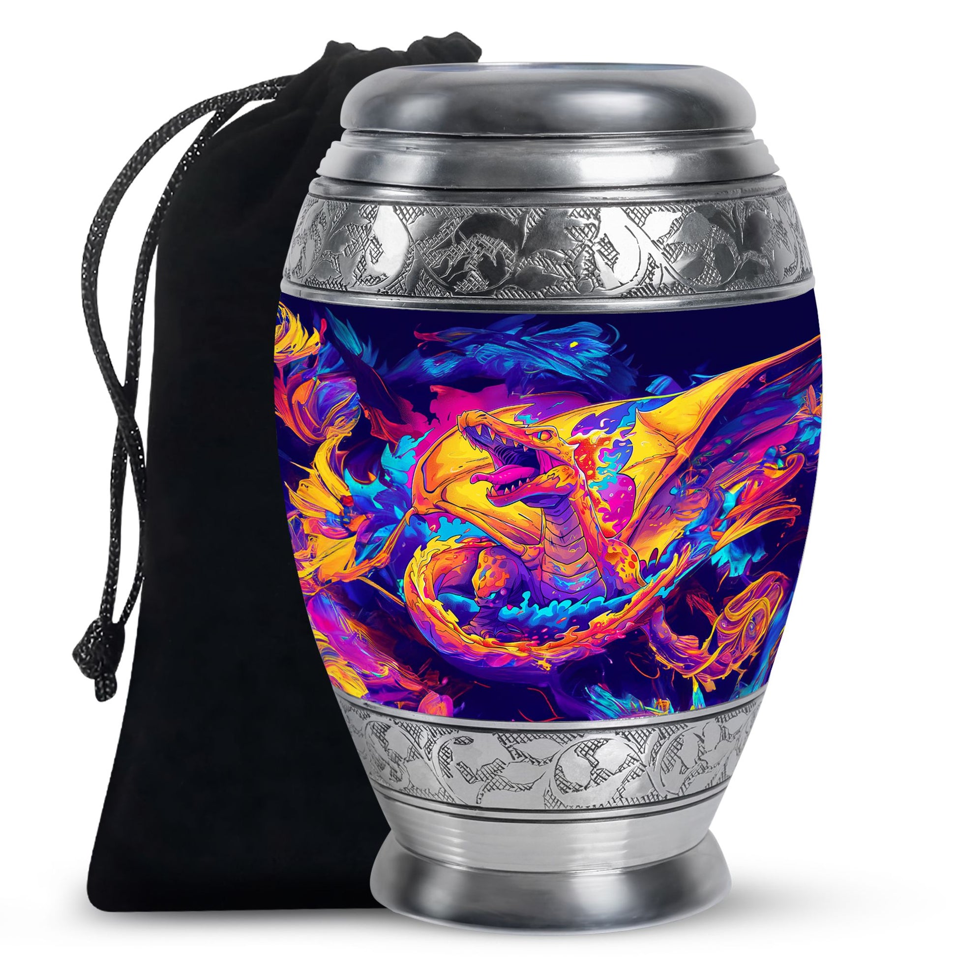 Dragon Theme Large Urn 10 Inch