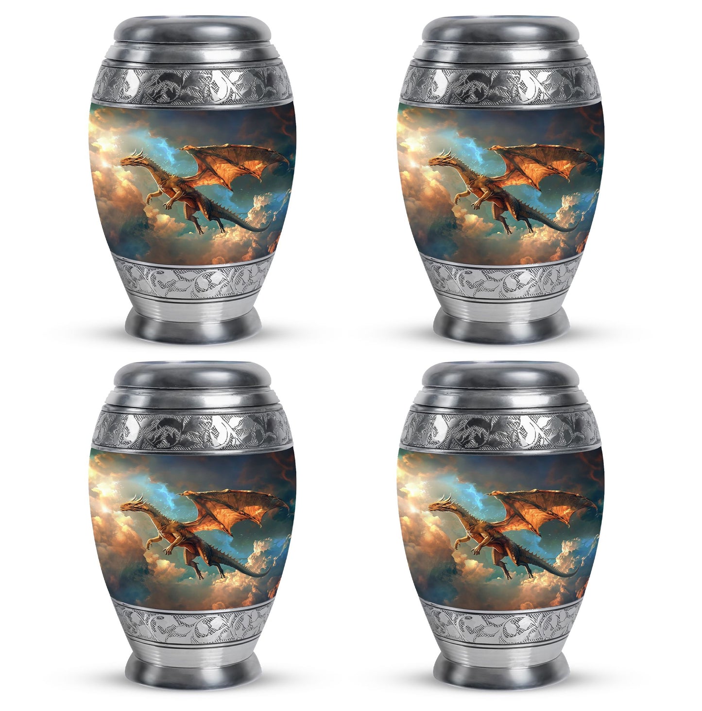 Dragon Theme 3 Inch Keepsake Pack of 4
