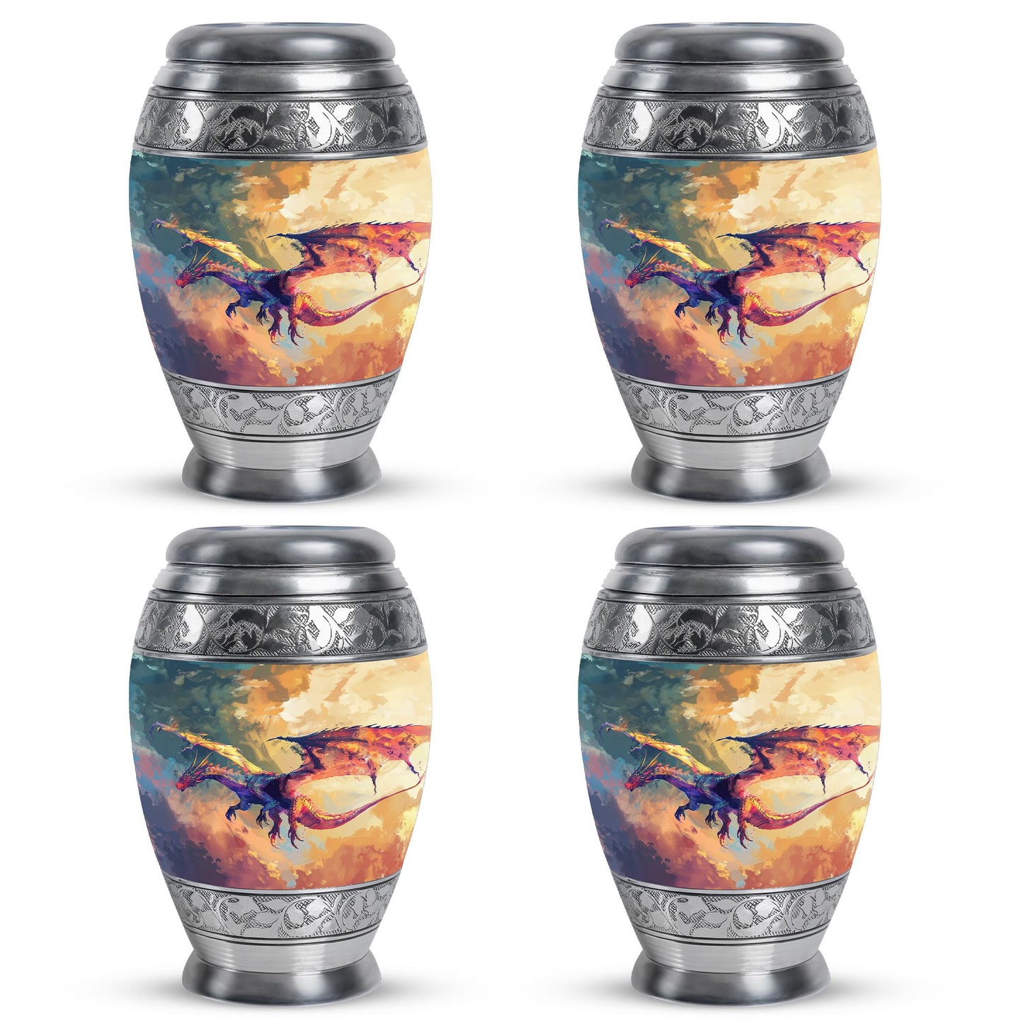 Dragon Theme 3 Inch Keepsake Pack of 4