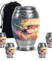 Dragon Theme Large Urn With 4 Keepsake Urn