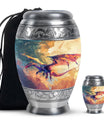 Dragon Theme Large Urn With 1 Keepsake Urn