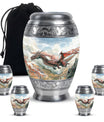 Dragon Theme Large Urn With 4 Keepsake Urn