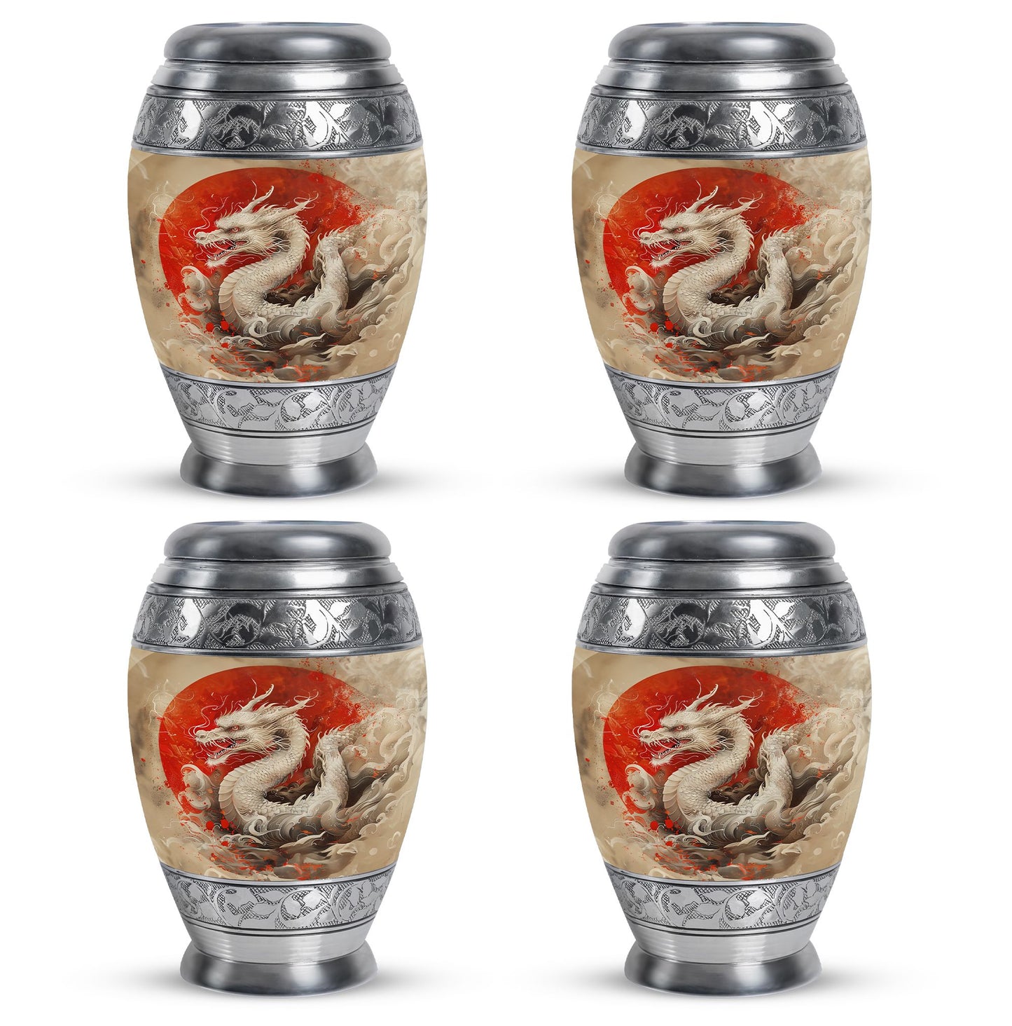Dragon Theme 3 Inch Keepsake Pack of 4