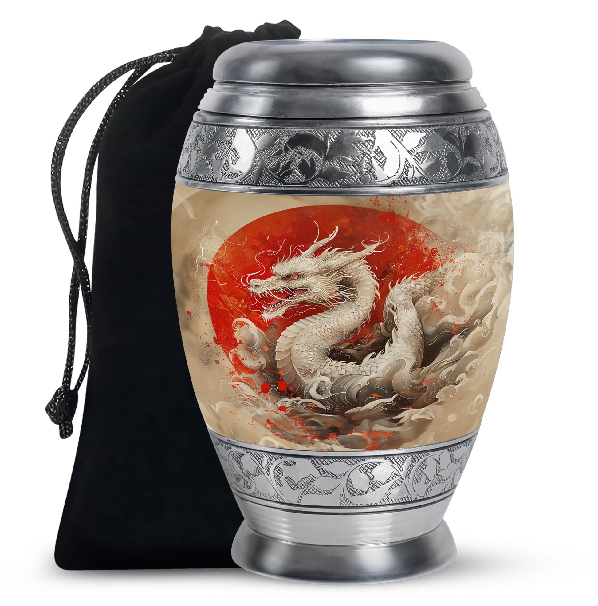Dragon Theme Large Urn 10 Inch