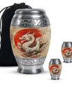 Dragon Theme Large Urn With 2 Keepsake Urn