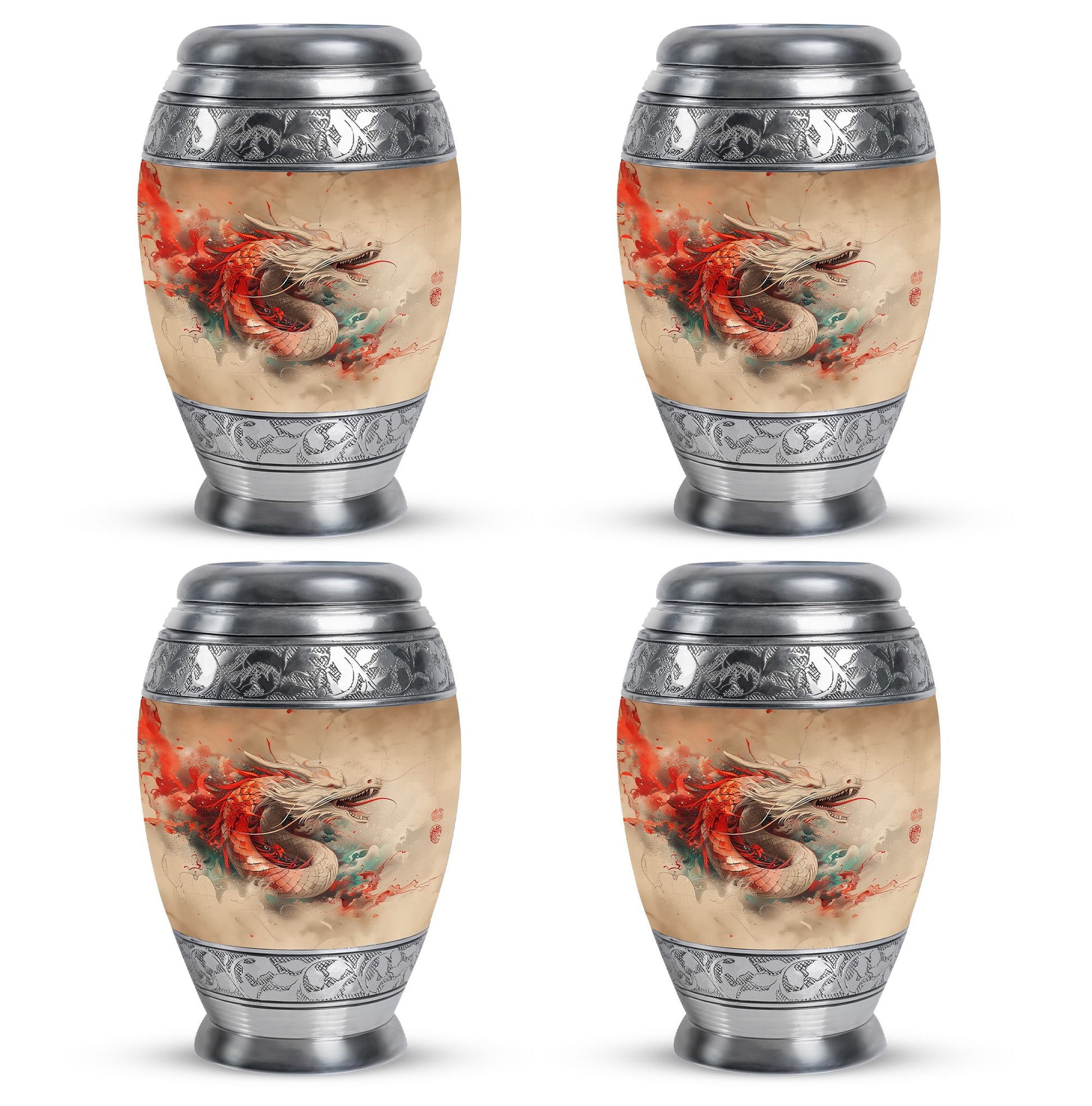 Dragon Theme 3 Inch Keepsake Pack of 4
