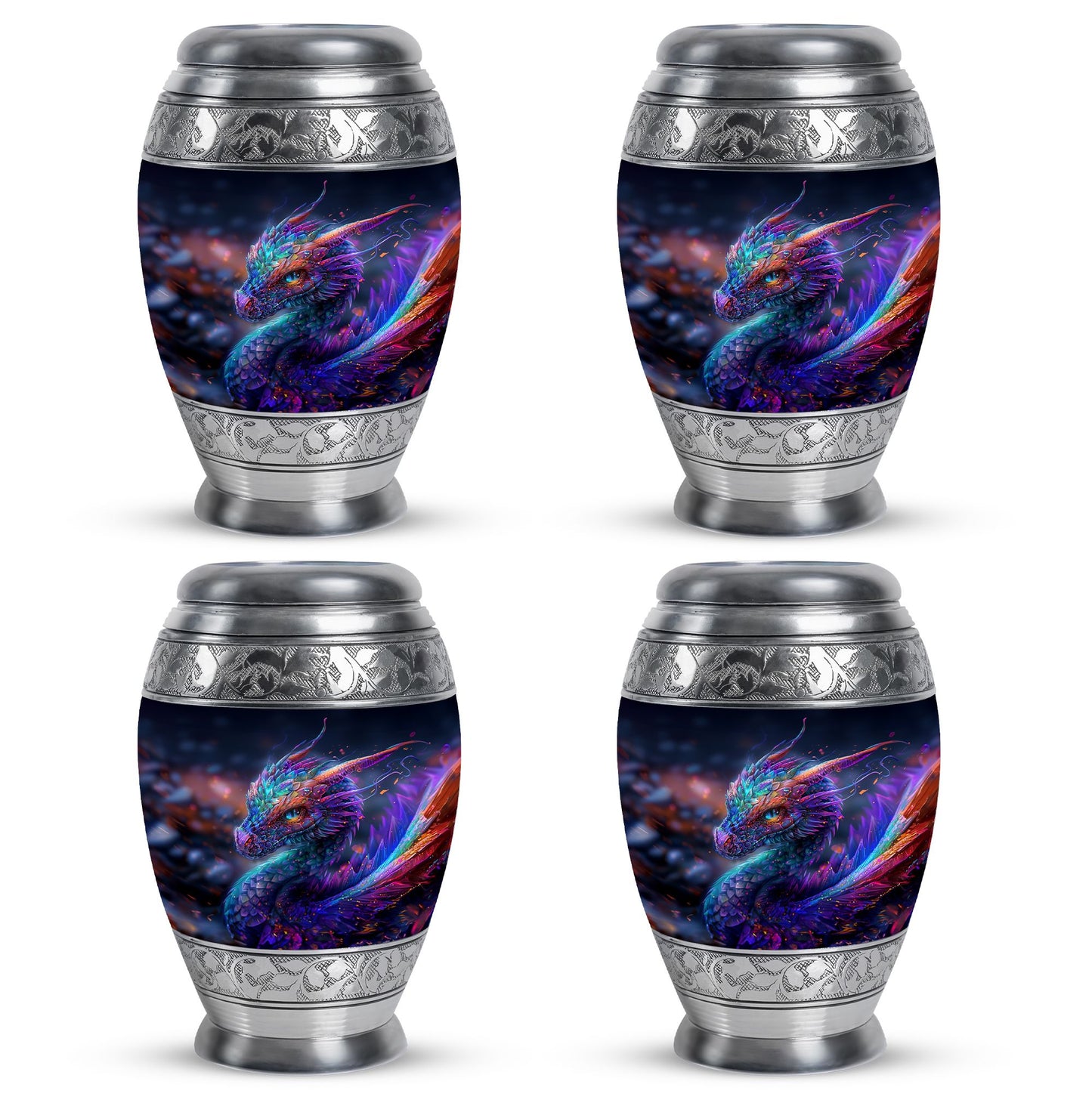 Dragon Theme 3 Inch Keepsake Pack of 4