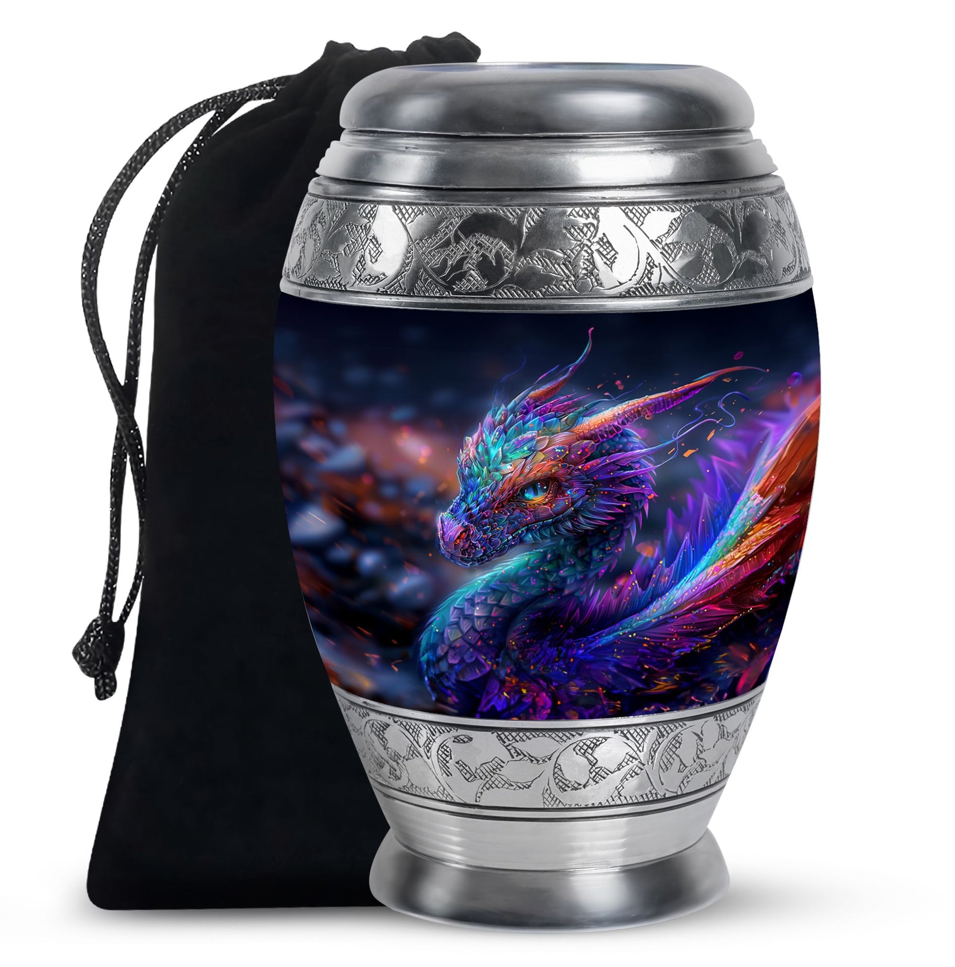 Dragon Theme Large Urn 10 Inch