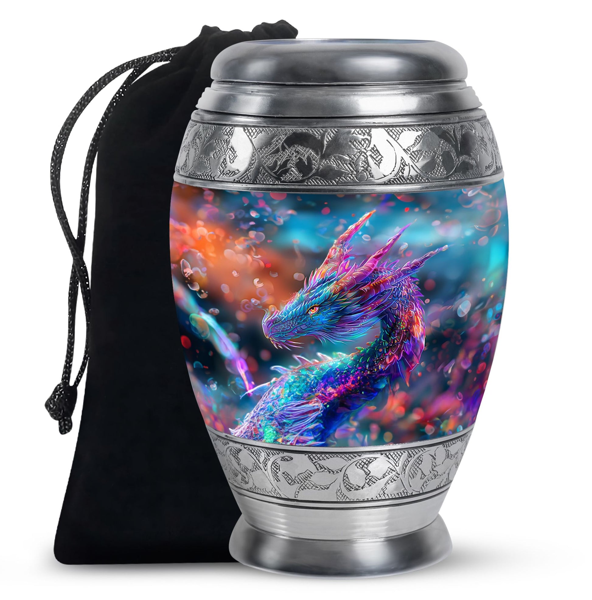 Dragon Theme Large Urn 10 Inch