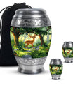 Deer Theme Large Urn With 2 Keepsake Urn