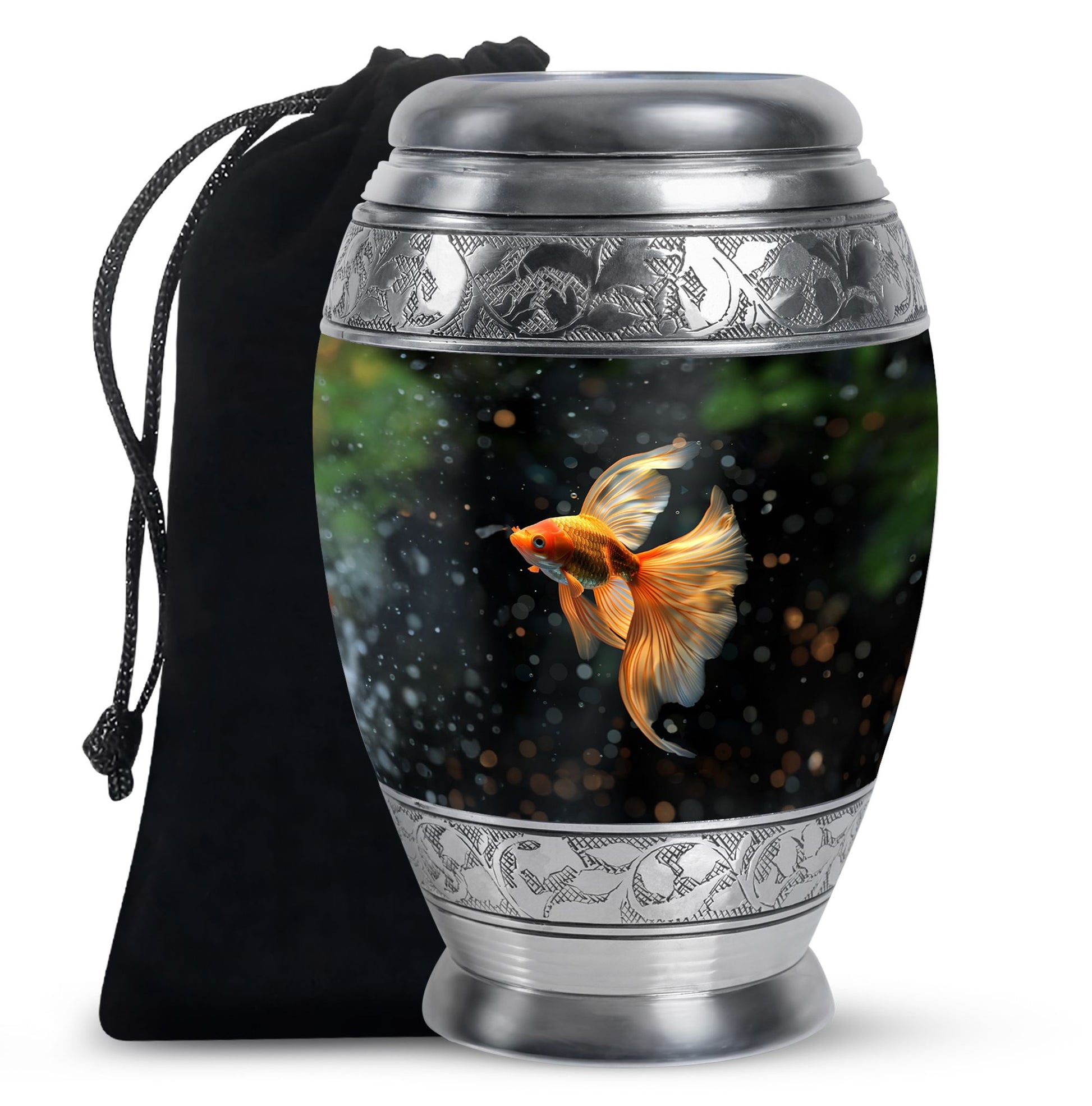Fish Theme Large Urn 10 Inch