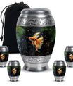 Fish Theme Large Urn With 4 Keepsake Urn