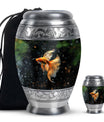 Fish Theme Large Urn With 1 Keepsake Urn