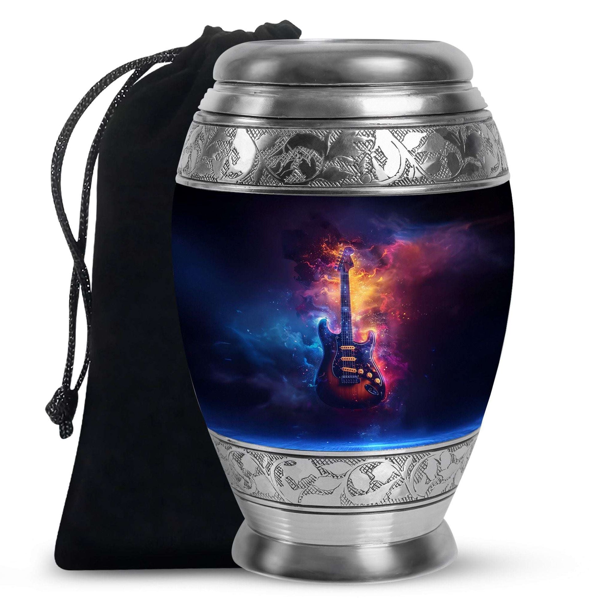 Guitar Cremation Urn for Cremation – Musician Tribute Urns For Human Ashes Adult