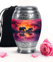 Elephant Family Urn for Ashes – Pink Funeral Urn For Mom Ashes