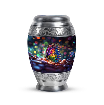 Personalized Blue Butterfly Cremation Urns for Ashes - Enchanting 10-inch - Yatskia