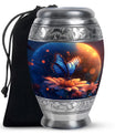 Bule Butterfly Urn For Mom - Sun Flower Cremation Urn For Ashes