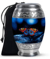 Unique Butterfly Funeral Ashes Urn - Blue Cremation Urn For Ashes