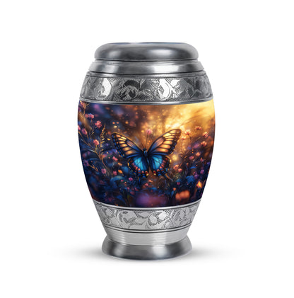 Personalized Refined Butterfly Cremation Urns - Gold 10-inch, 200 cu in - Yatskia