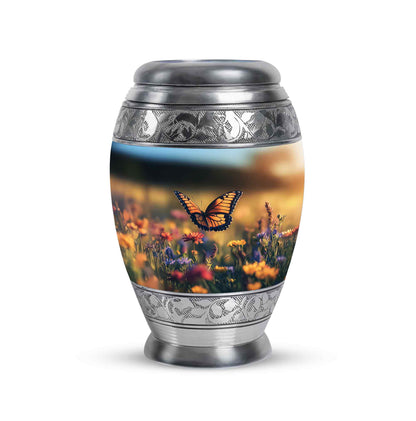 Blessed Butterfly Cremation Urns for Human Ashes - Black 10-inch - Yatskia