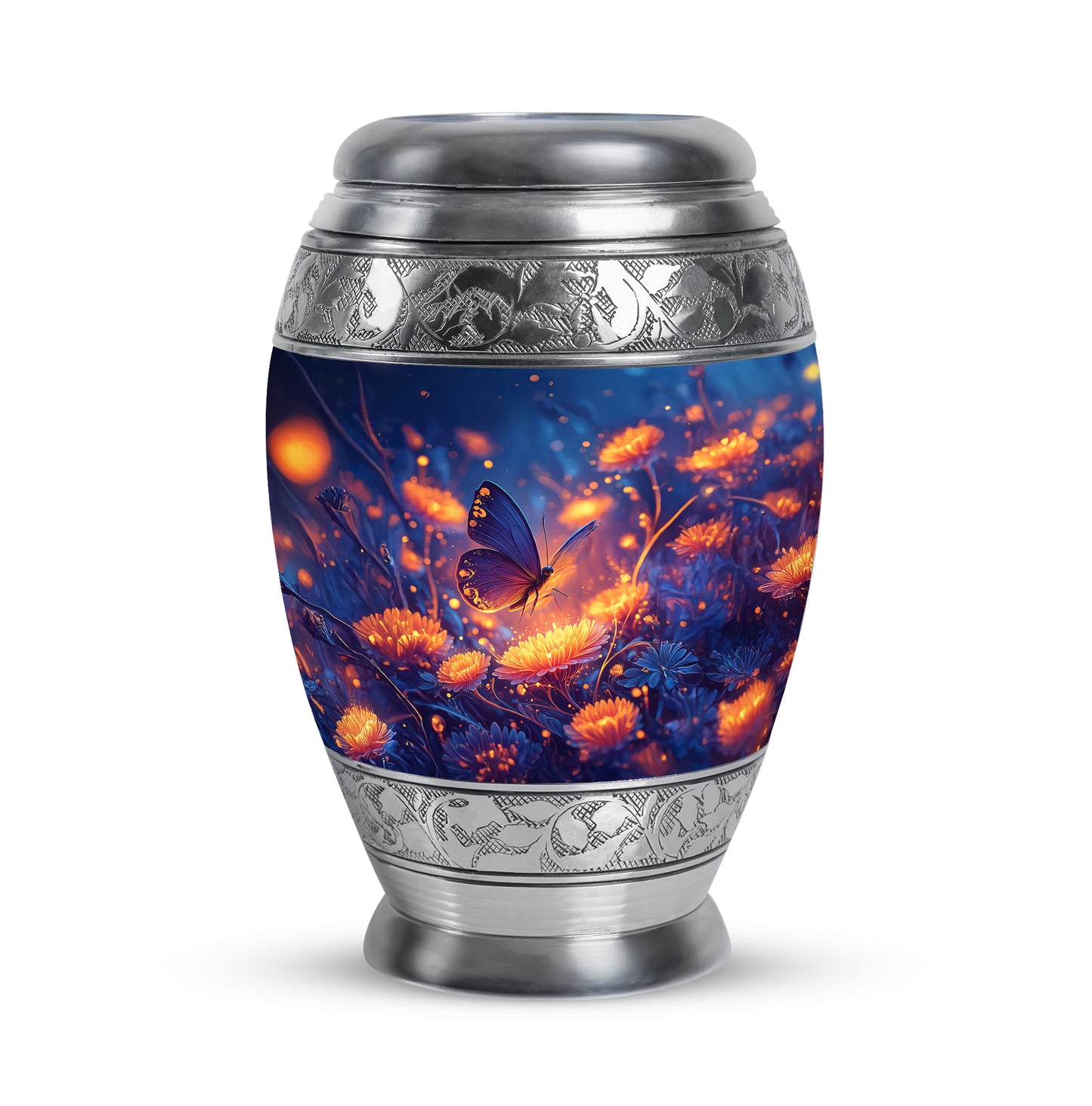 Blessed Butterfly Cremation Urns for Human Ashes - Blue 10-inch - Yatskia