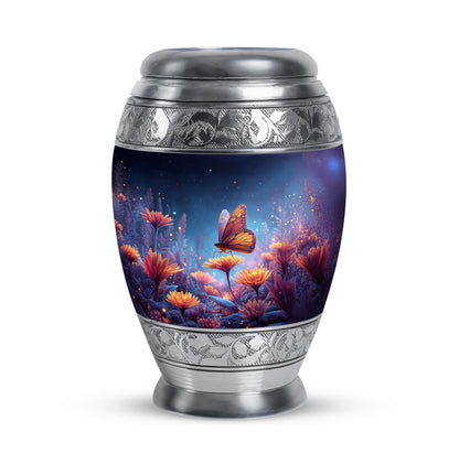 Personalized Elegant Butterfly Cremation Urns - Blue 10-inch, 200 cu in - Yatskia
