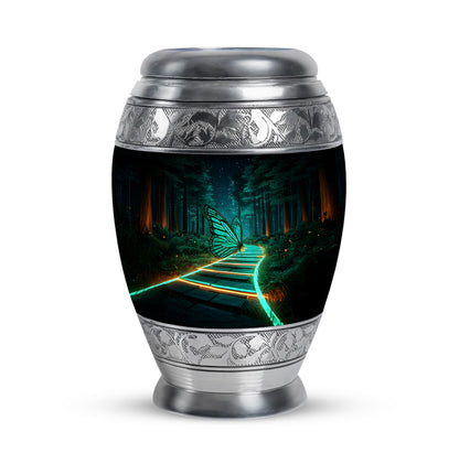 Black Butterfly Heritage Cremation Urns for Human Ashes - 10-inch, 200 cu in - Yatskia