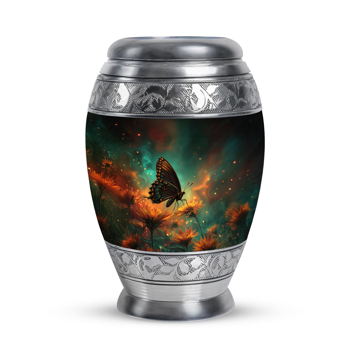 Personalized Teal Butterfly Cremation Urns for Ashes - Majestic - Yatskia