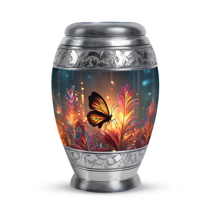 Dignified Gold Butterfly Cremation Urn for Ashes - 10-inch, 200 cu in - Yatskia
