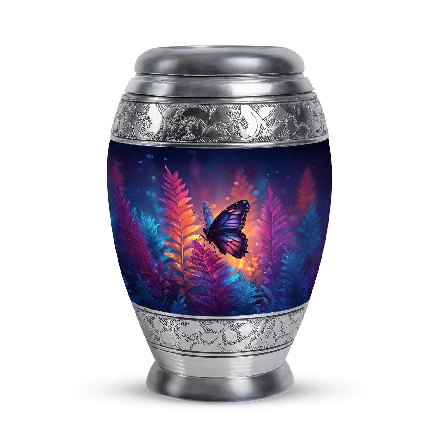 Harmonious Butterfly Cremation Urns for Human Ashes - Blue 10-inch - Yatskia