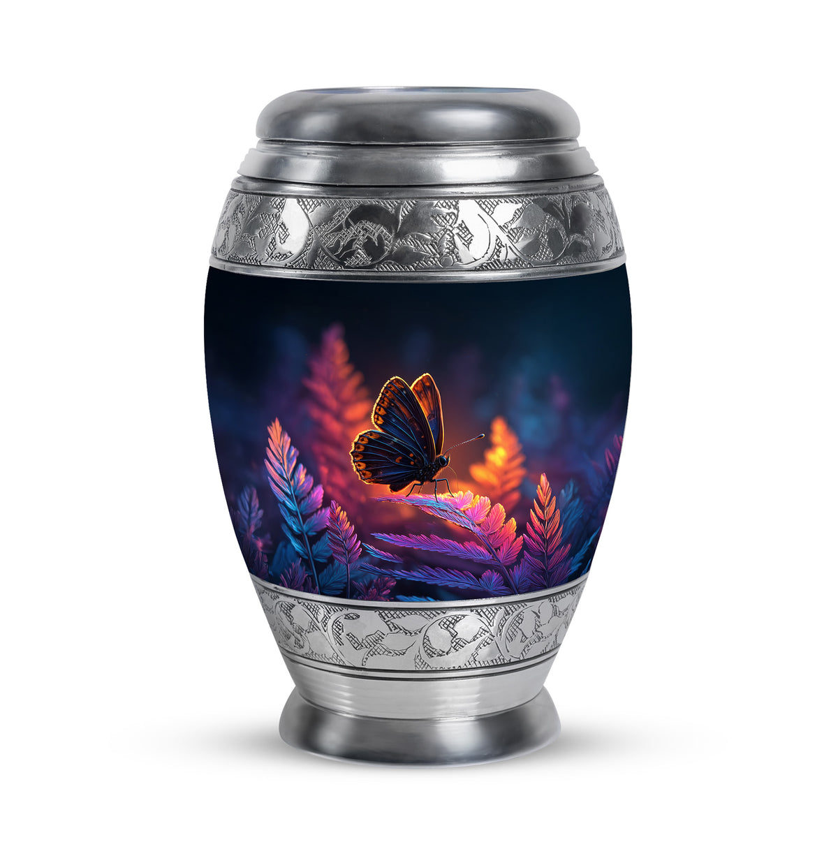 Blue Sacred Butterfly Cremation Urns for Human Ashes - Yatskia