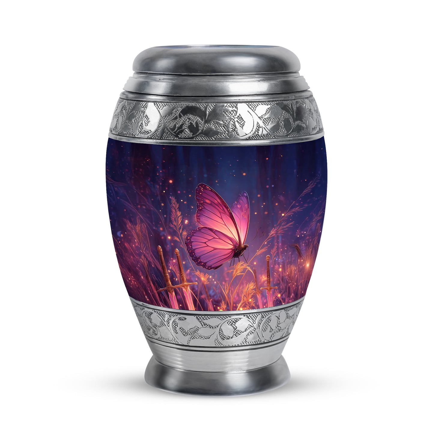 Blue Butterfly Cremation Urns - Enduring Celebration 10-inch, 200 cu in - Yatskia