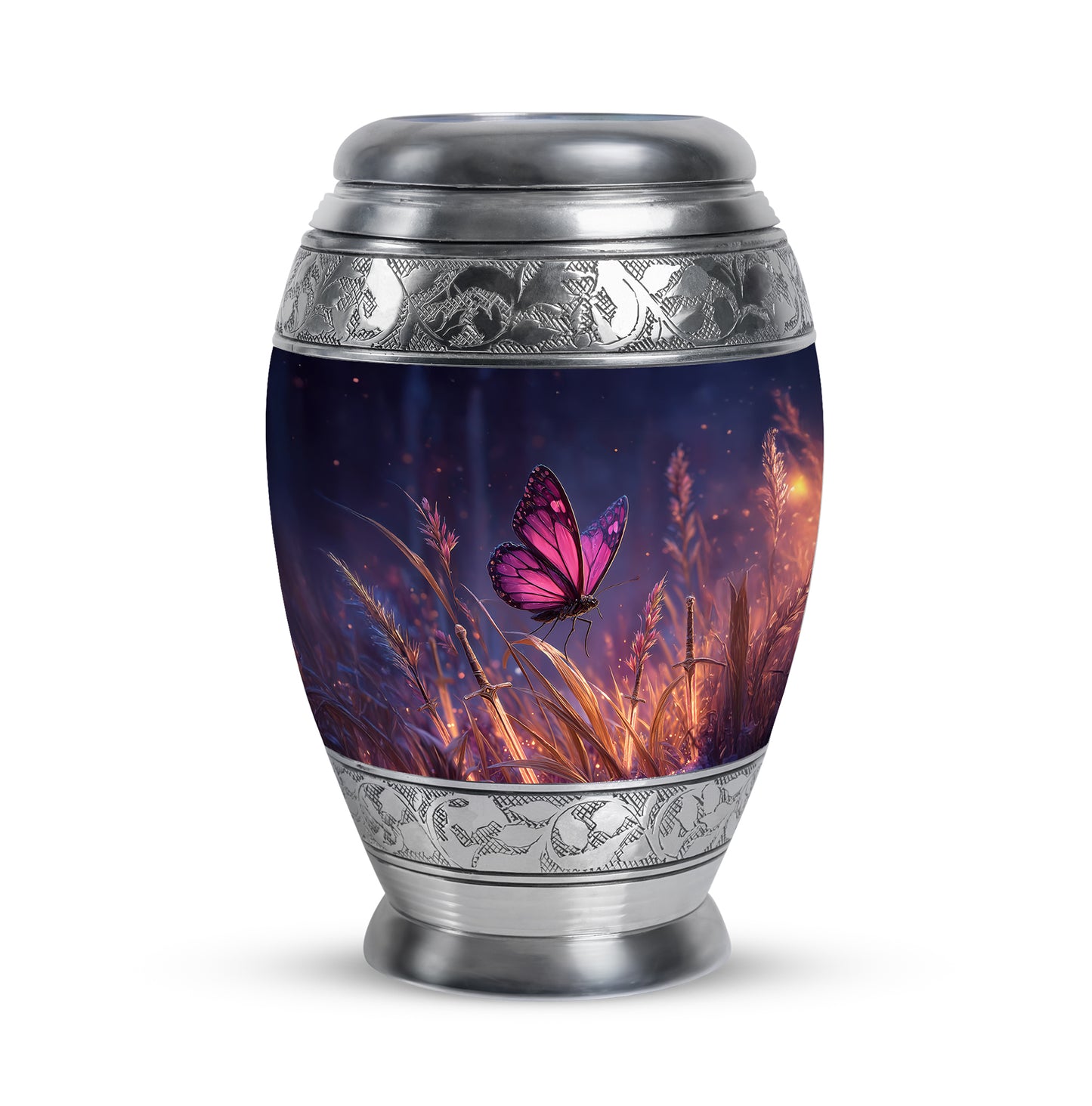 Personalized Seraphic Butterfly Cremation Urns - Blue 10-inch, 200 cu in - Yatskia